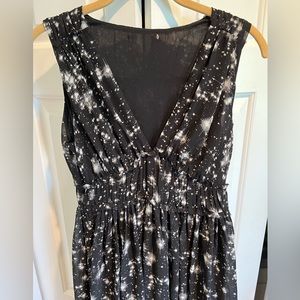 STAR⭐️GAZER : Black , Sleeveless , V-Neck, Lined , High-Low Dress